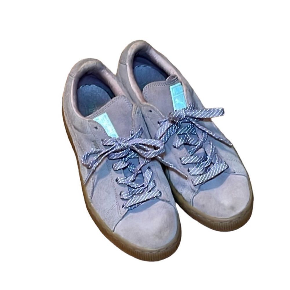 Puma Suede Lavender Sneakers, Purple, Preppy, casual shoes, 8 1/2